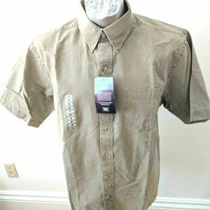 Denver Hayes Size M Shirt Tan SS Shirt Pigment Dye